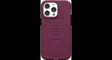 UAG - Civilian Mag geschikt voor iPhone 15 Pro Hoesje - bordeaux rood | bordeaux rood