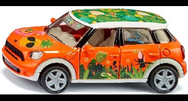 SIKU 6507, knutselset Style my siku, MINI Countryman Summer, speelgoedauto, metaal/kunststof, oranje, incl. stickervel