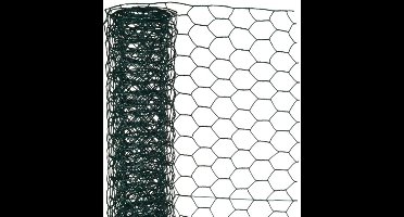 Nature Schermgaas - groen - geplastificeerd staal - 50 x 250 cm - zeskantig maaswijdte 25 x 25 mm