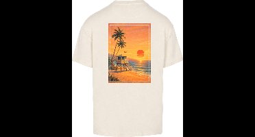 Suitable Rink T-shirt Backprint Heavy Jersey Ecru - Maat M - Heren - Casual T-shirts
