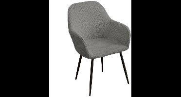 1 stuk stretch stoelhoezen met gebogen rugleuning, afneembare eetkamerstoelhoezen, wasbare bureaustoelhoezen, moderne decoratieve stoelhoezen voor kaptafels, eetkamers, kantoren en hotels, Grijs