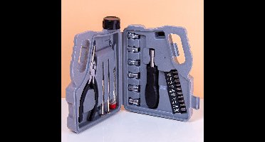 MikaMax Gereedschap Set - Gereedschap Koffer - 22-Delig - Compacte Gereedschapskist - In de Vorm van een Jerrycan - Makkelijk Voor Onderweg - 20 x 4,5 x 13,5 cm