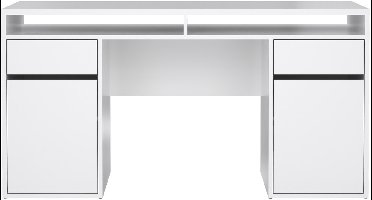 Giga Living Kantoorbureau Function Plus - Wit Hoogglans - 149x48x77cm