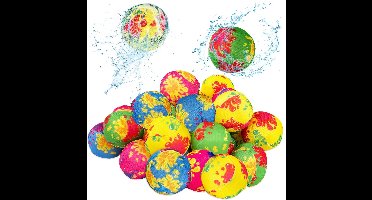 30 stuks waterspattende ballen - mini waterabsorberende bal - 5 cm - herbruikbaar - willekeurige kleur - voor kinderzwembadspeelgoed, zomerstrand, zwembadfeestjes en buitenactiviteiten