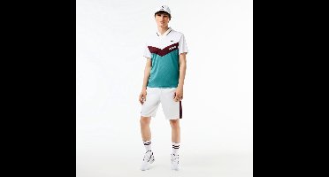 Lacoste Polo Heren T Shirt Medvedev New York Day Polo White/Limeira- Maat XXL
