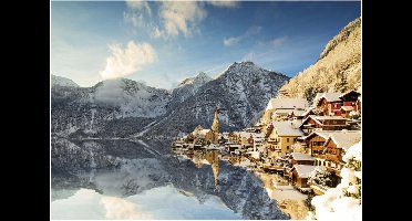 Educa legpuzzel Hallstatt Winter 1500 stukjes volwassenen goud.