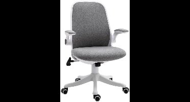 Bureaustoel – Ergonomische Bureaustoel – Werkstoel – Kantoorstoel – Afstelbare Lendensteun – Ademend Linnen – 360° Draaibare Wieltjes