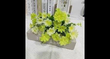 Kunstbloemen - 5 Stuks Kunststof Balkonplanten en Binnenhuisdecoratie - Kunststof Bloemendecoratie - Nepkunststof - UV-Bestendige Bloemen Voor Graven En Tuin - Groen