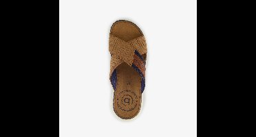 Bugatti leren heren slippers cognac - Maat 43