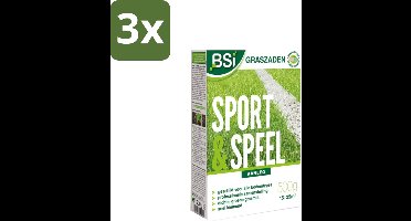 BSI – Graszaad – Sport & Speel – Sterk & Slijtvast Gazon – 500 g - Bulkverpakking - 3 stuks