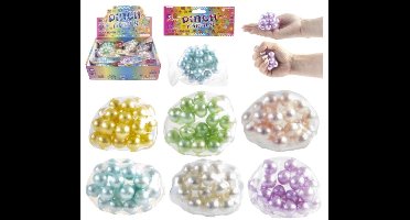 Kidsfun speelballen parelmoer kleuren 7cm set van 12 ballen.