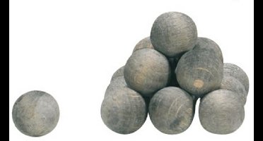 Ostheimer houten kanonskogels speelgoed - 10 stuks voor kinderen.