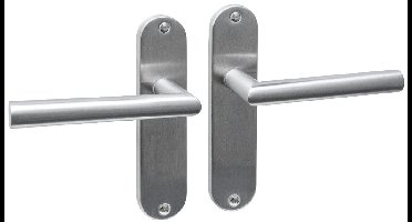 Intersteel Deurkruk Jura basic op schild ovaal 185x41mm blind rvs