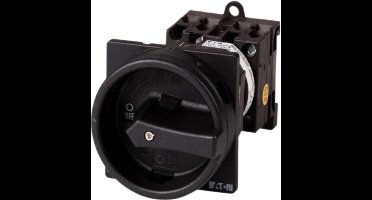 Eaton Hoofdschakelaar, T0, 20 A, inbouw, 4 module(s), 8-polig, NOOD-UIT-functie, met rode draaigreep en gele borgring, afsluitbaar in 0-stand, 008267