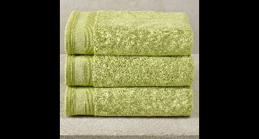 De Witte Lietaer Handdoek Contessa Pistache - Set 3 stuks - 50 x 100 cm - Groen - Katoen