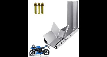 Motorstandaard – Paddockstand – Montagehouder – Voorwielklem – Onderhoudsstandaard – Verstelbaar tot 24 inch – Poedergecoat Staal – 3 Bevestigingsgaten