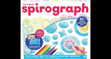Spirograph creatief tekenset met originele spirograph vormen.
