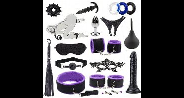 Oneay 17-delige seksspeeltjesset voor volwassenen, SM-flirtset voor stellen in de slaapkamer, bondage-accessoires, seksspeeltjes voor Valentijnsdag en Kerstmis, SM-training