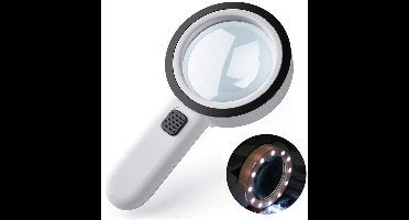 30x Dubbellaags Optische LED Vergrootglas voor Lezen, Hobby's & Inspectie 85mm