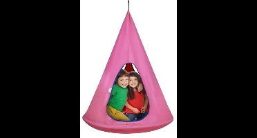 Hangmat - Hangmat voor Twee Personen - Hanging Chair - Hamac - Hammock Chair - Kids Nest Schommelstoel - Hangende Hangmatstoel - met Verstelbaar Touw - voor Kinderen - Binnen- en Buitengebruik - Roze