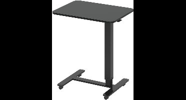 Zitsta bureau – Zit-stand bureau – Sta bureau – Verstelbaar bureau – Elektrisch bureau – C-vormig design – Handmatig verstelbaar 70-110 cm – Met wieltjes en rem