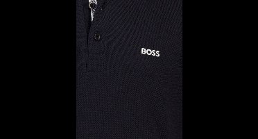 Hugo Boss polo lange mouw donkerblauw