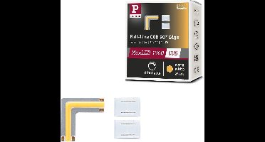 ' Paulmann 71122 MaxLED 1000 LED-strip, volledig COB-hoekmodel, 90°, 0,6 W, 1800 lm/m, 800 LED''s/m, dimbaar, 0 m, zilverkleurig kunststof, 2700K, uitschuifbare LED-strip'