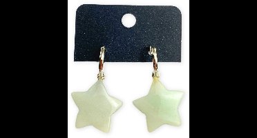 Amazoniet ster oorbellen - fashion jewelry