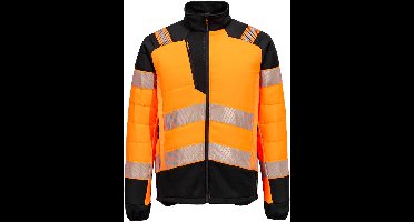 Portwest PW3 Hi-Vis Hybride Baffle Jack T170 - Oranje/Zwart - S