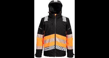 Portwest PW3 Hi-Vis Klasse 1 extreme Regenjack PW368 - Oranje/Zwart - XXXL
