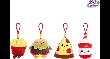 Fluffy Menu Fastfood Sleutelhanger Pluche - 9-12cm