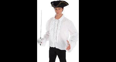 Witte piratenblouse met franjes voor volwassenen - Verkleedkleding - Maat M