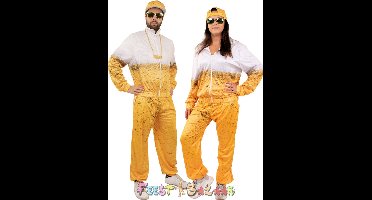 Fout Bierprint Bierfles Trainingspak Bier Schuimende Pint Kostuum | Medium | Verkleedkleding - Carnaval kostuum heren