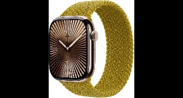 Apple Gevlochten solobandje voor de Apple Watch | 44/45/46/49 mm - Maat 0 - Chartreuse