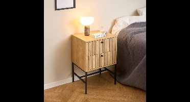 Sohome Nachtkastje Dashon Eikenlook, Met 2 laden - Naturel