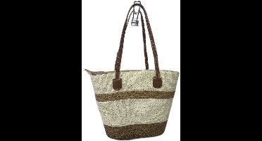 HS Shopper - Naturel met Vlechtaccenten