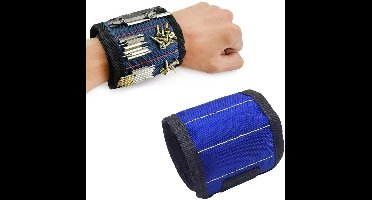 Ibenzoa® Multifunctioneel Magnetisch Polsband met Twee Opbergvakken voor Gereedschap en Bevestigingsmiddelen