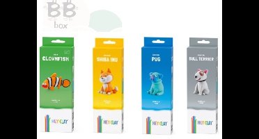 Hey Clay - Boetseerklei - Set van 2 doosjes met 1 figuurtje ( 3 kleipotjes)