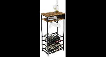 ApexArte® Barkast - Drankkast - Wijnrek - Zwart