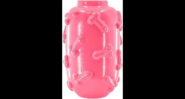 Housevitamin Vaas - Bloemenvaas - Piemels - Keramiek - 17x17x27cm - Fluor Roze.