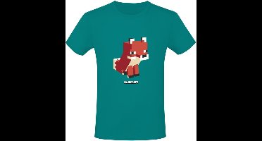 Minecraft Simple Fox Unisex T-shirt - turquoise - XL