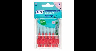 TePe Ragers Extra Zacht 0,5 mm Lichtrood - 3 x 6 stuks - Voordeelverpakking