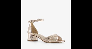 Tamaris dames sandalen met slangenprint - Goud - Maat 37