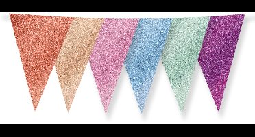 Glitter flags 20 x 30cm - Multi colour