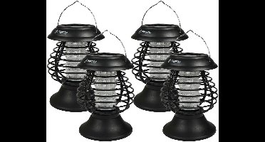 Benson Muggenlamp solar - 4x - UV-LED - 14 x 19,5 cm - insectenvanger - IP44