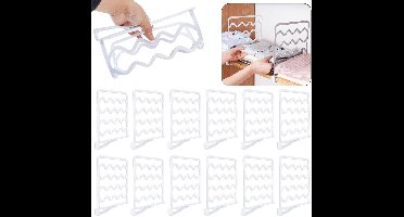 Boraboi ® Innovatieve Witte Plankverdeler voor Flexibele Kledingkastorganisatie – Set van 4 Stuks