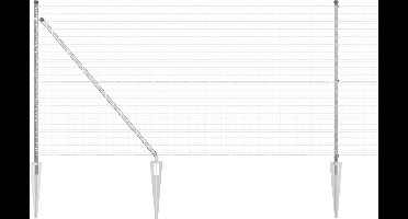 vidaXL - Hekpaal. - Zilverkleurig