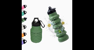 Ibenzoa® Compacte Opvouwbare Waterfles van Siliconen - Perfect voor Activiteiten