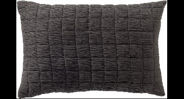 Dutch Decor REZA - Sierkussen 40x60 cm - Charcoal Gray - antraciet - Inclusief binnenkussen - Luxe kussens voor woonkamer & bank
