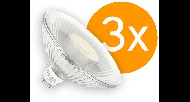 3 stuks | Ledmaxx LED ES111 GU10 4W 350lm 2700K 24º Niet-Dimbaar Ø11.1cm | GU10 | Extra Warm Wit | 4 watt | 15.000 Branduren